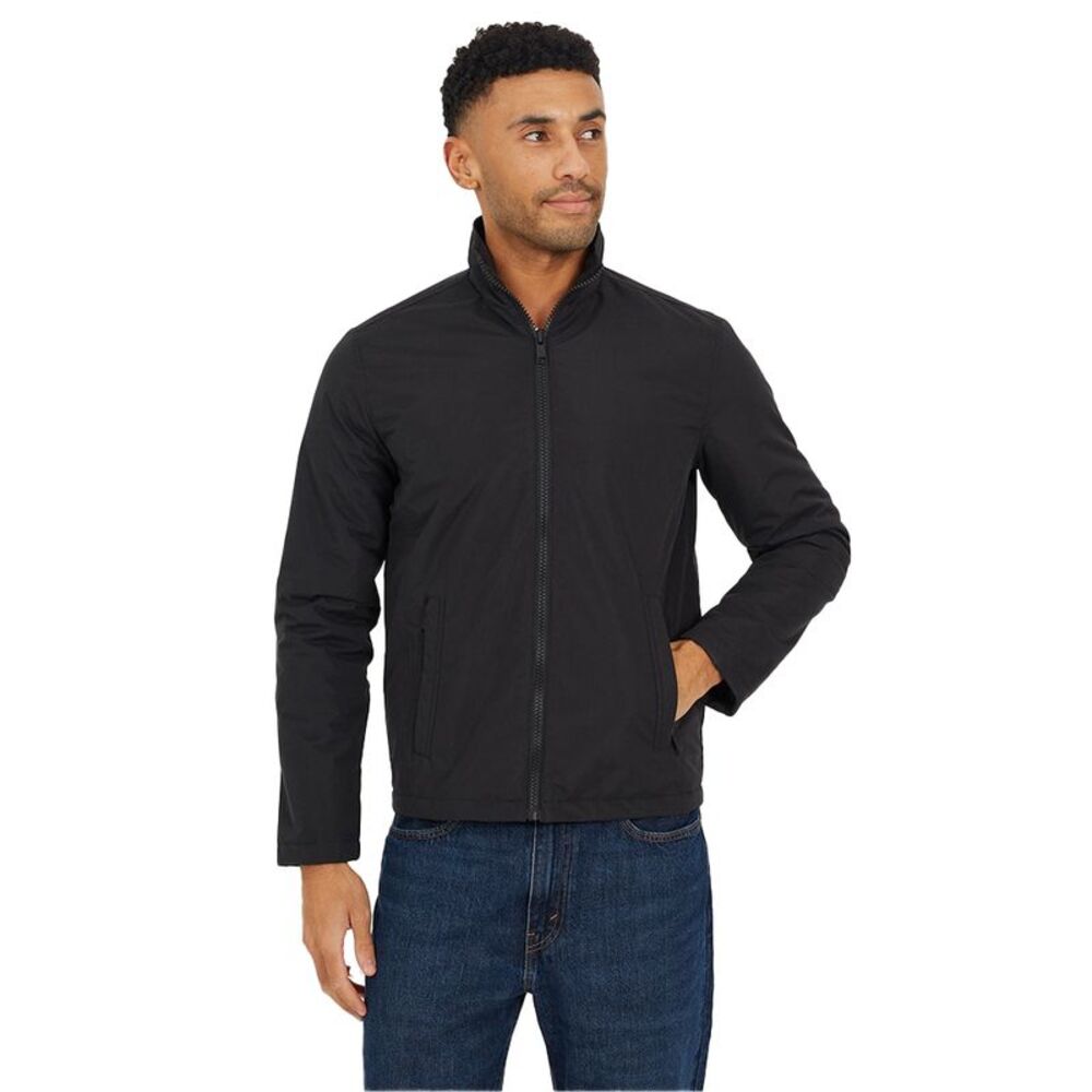 Brave Soul Mens Funnel Neck Jacket / Black